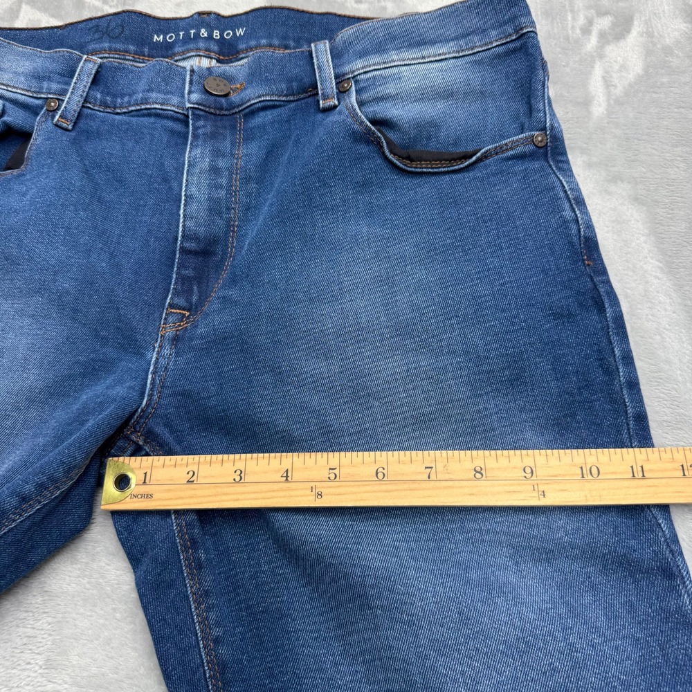 Mott & Bow Jeans Mens 34x32 Blue Straight Oliver Denim Casual Classic 5-Pocket - Picture 5 of 12